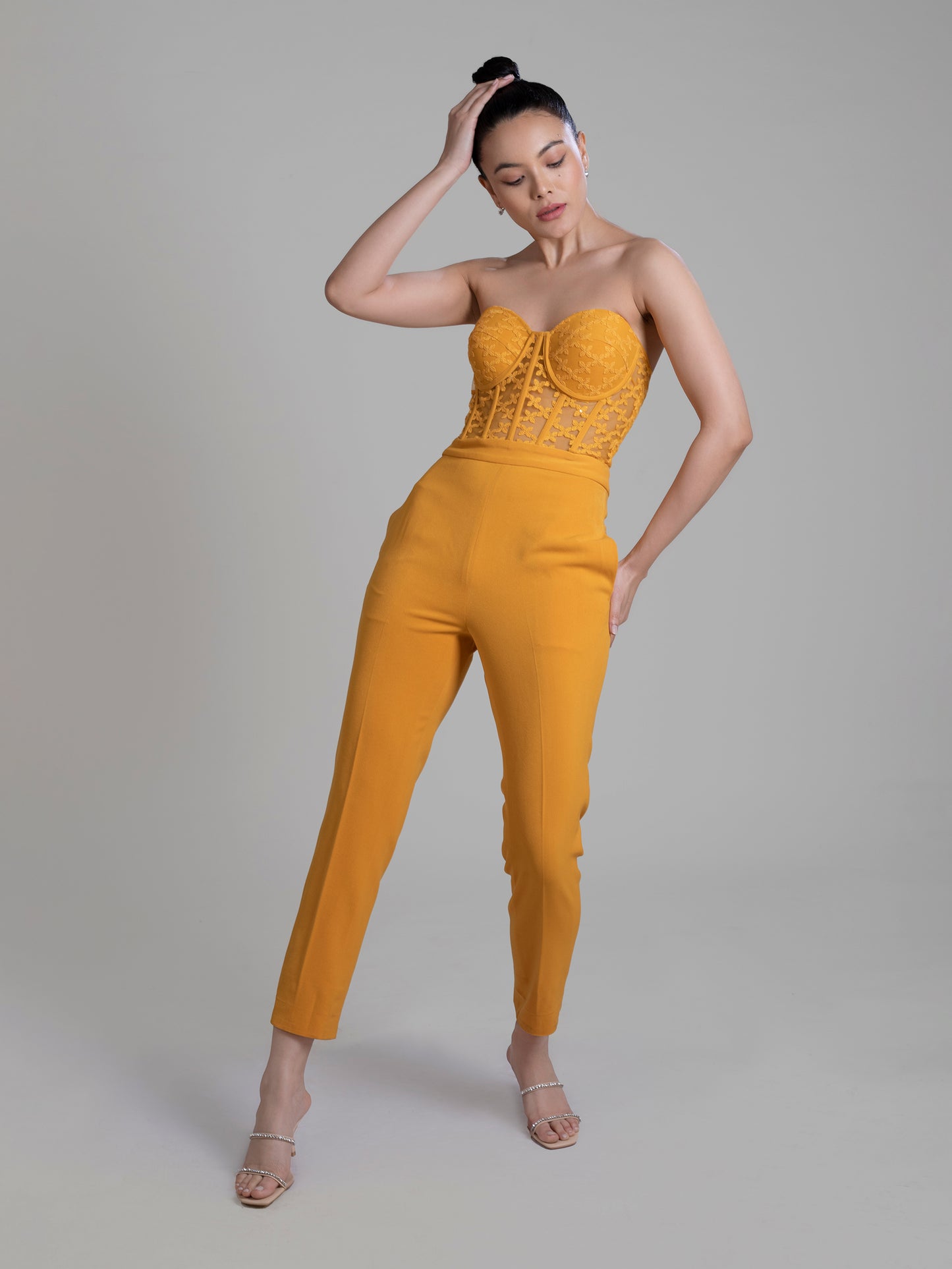 Dandelion Corset Jumpsuit Blazer Set