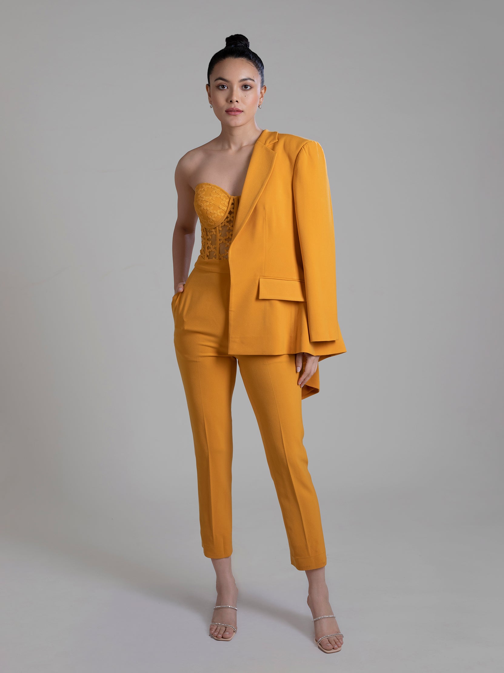 Dandelion Corset Jumpsuit Blazer Set