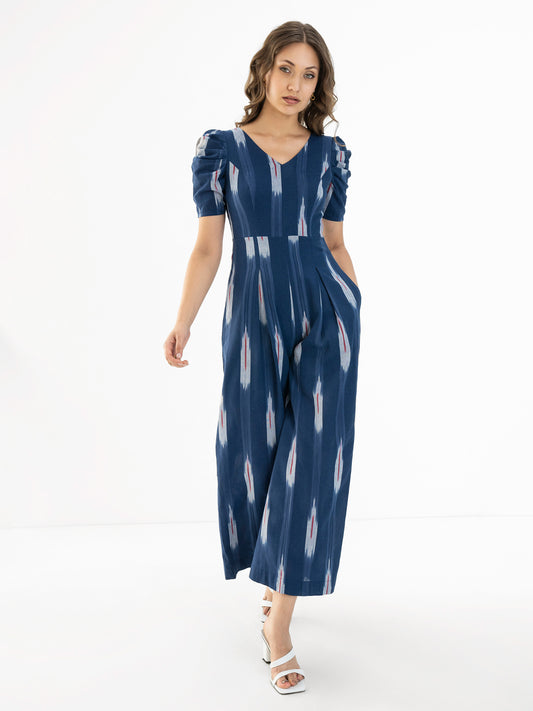 True Blue Ikat Jumpsuit