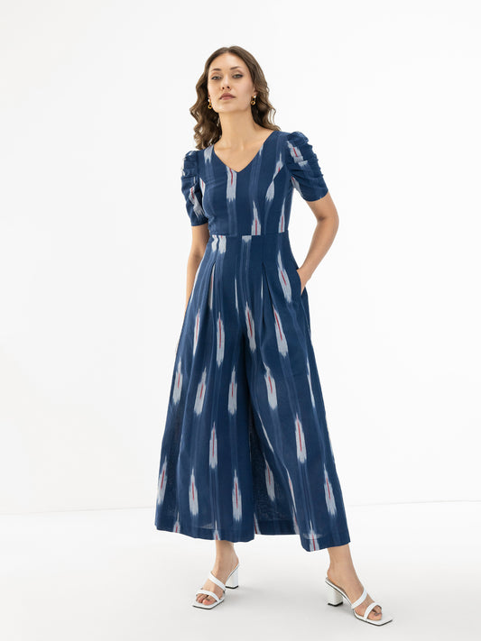 True Blue Ikat Jumpsuit