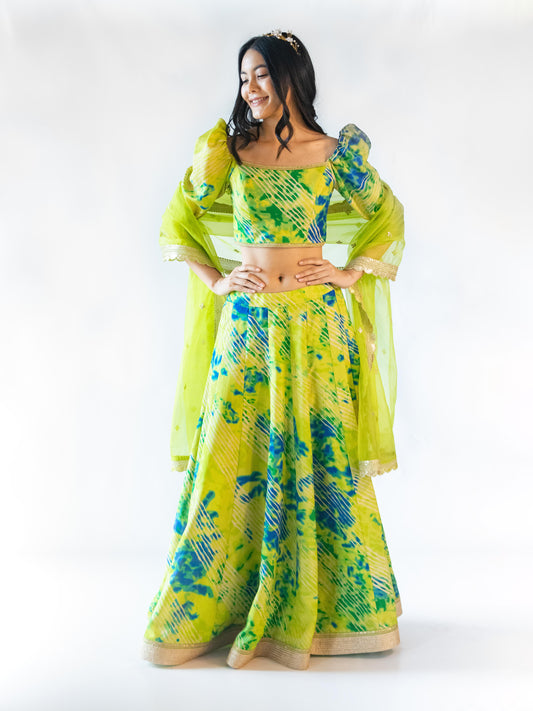 Feya Green Lehenga