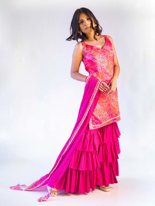 Ruby Gharara Suit Set