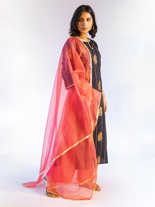 Raaina Black Pink Suit