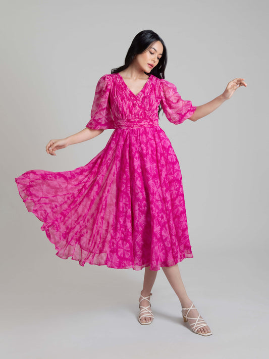 Think Pink Flare Dress